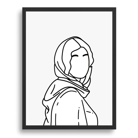 Custom Faceless Human Portrait - lines-of-jove