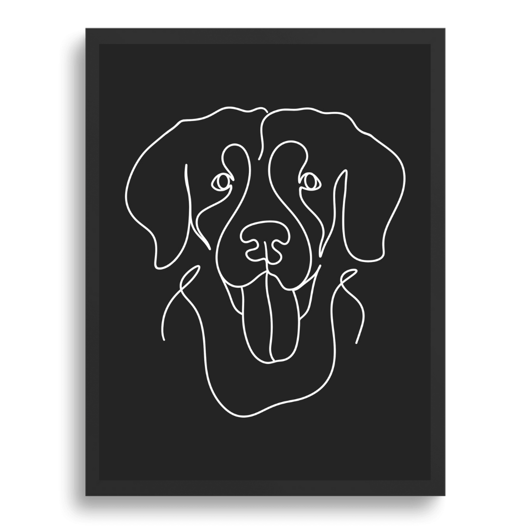 Custom Flat Line Pet Portrait - lines-of-jove