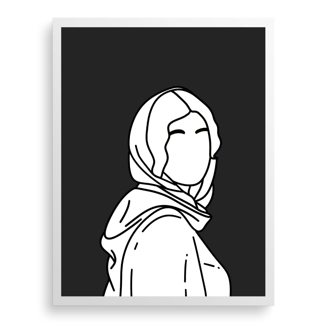 Custom Faceless Human Portrait - lines-of-jove