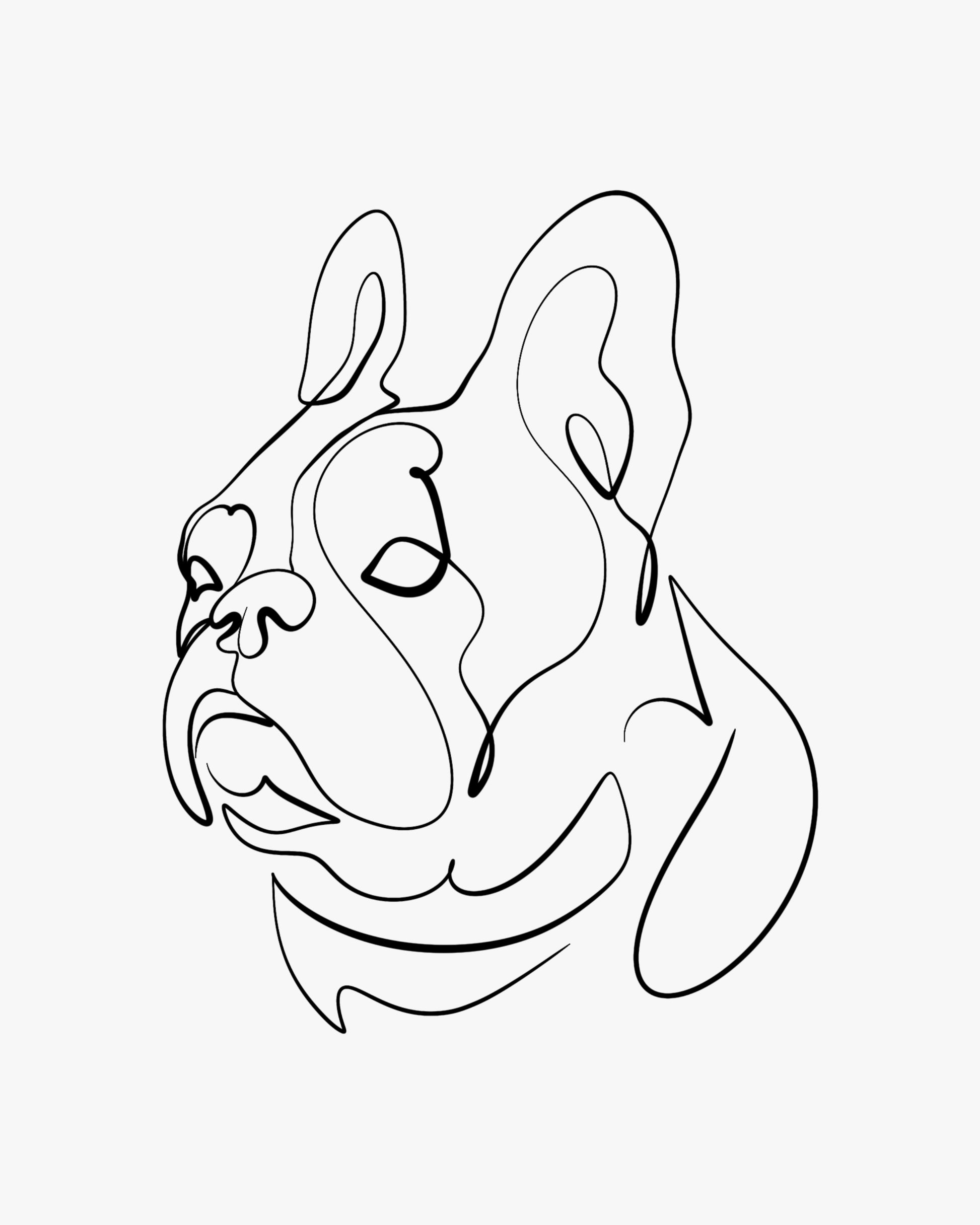 Custom Unique Line Pet Portrait - lines-of-jove