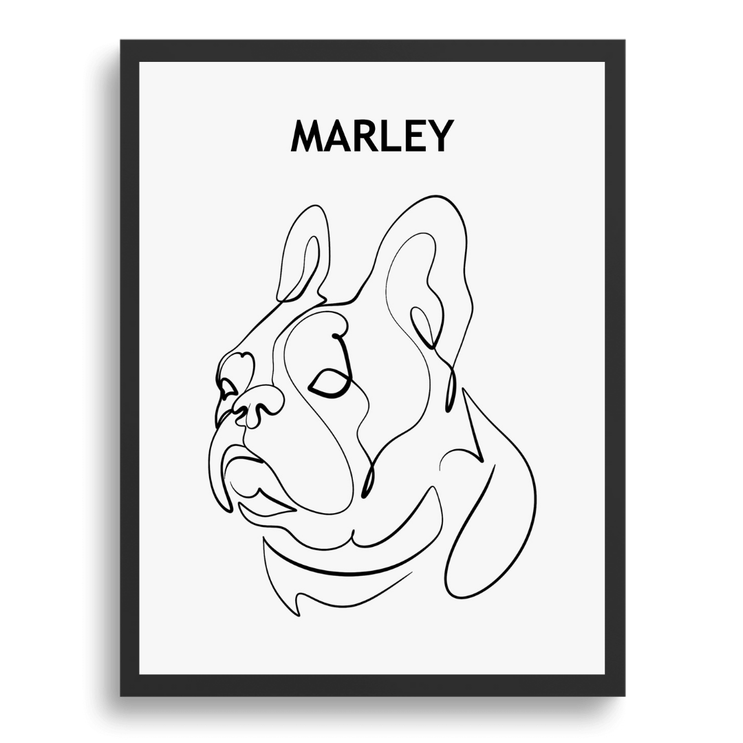 Custom Unique Line Pet Portrait - lines-of-jove