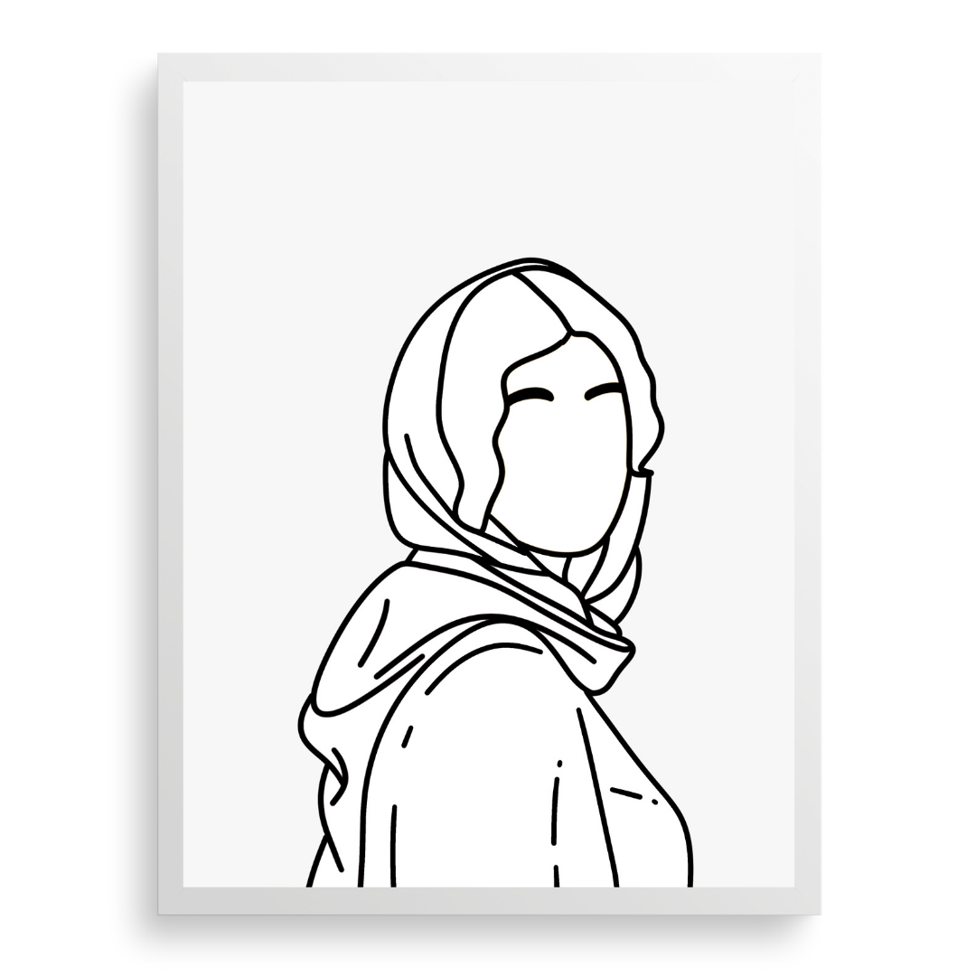 Custom Faceless Human Portrait - lines-of-jove