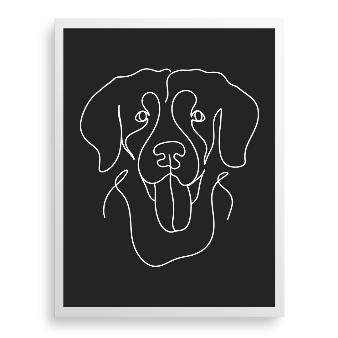 Custom Flat Line Pet Portrait - lines-of-jove