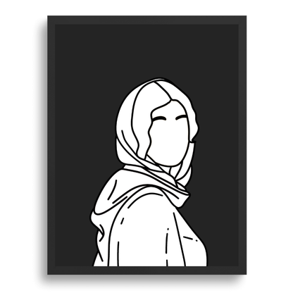 Custom Faceless Human Portrait - lines-of-jove