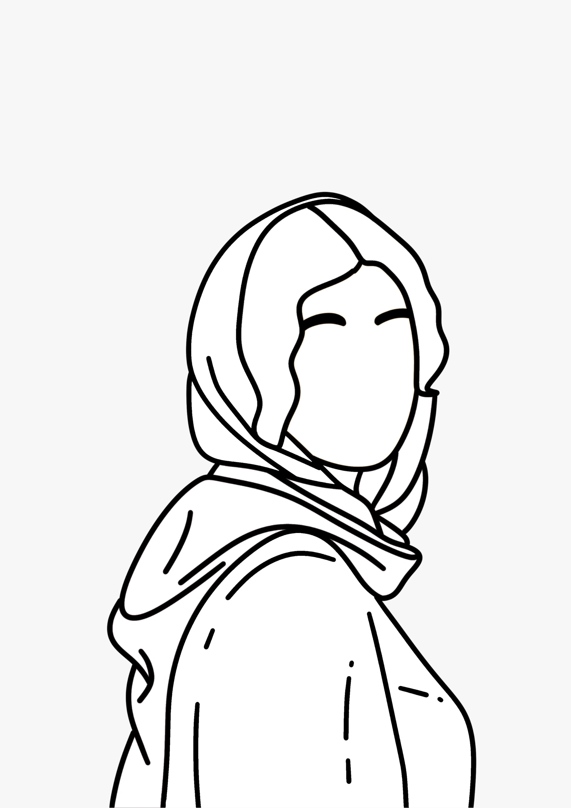 Custom Faceless Human Portrait - lines-of-jove