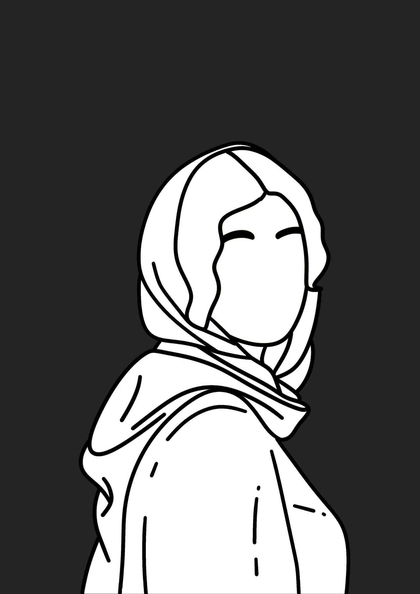 Custom Faceless Human Portrait - lines-of-jove